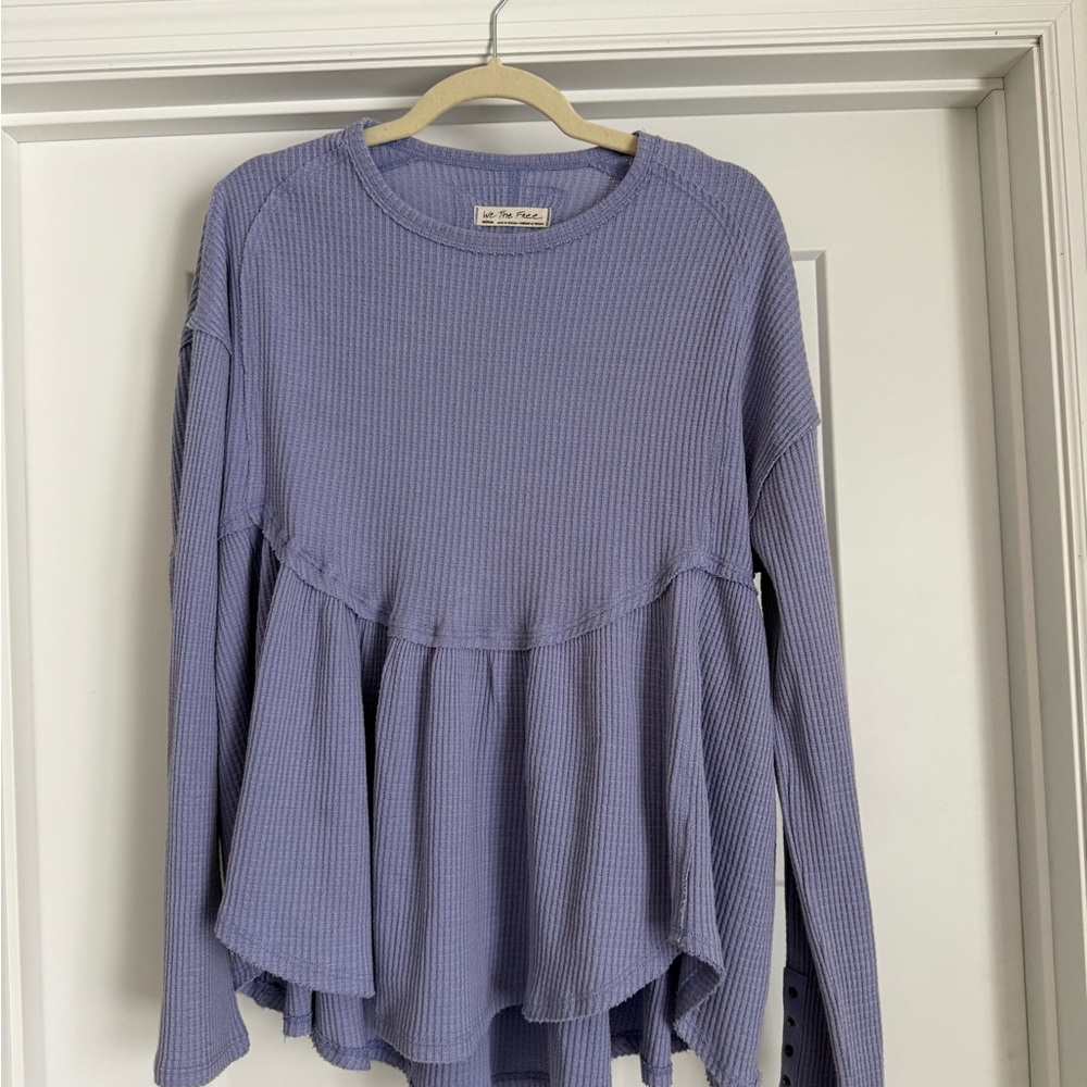 Free People Waffle Knit Top